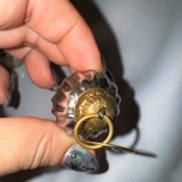 Vintage Acorn Ornament Silver Heavy Handblown glass Kugel Style Christmas Decor - Picture 3 of 4